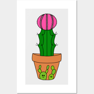 Cute Cactus Design #177: Hybrid Cactus In Cute Cacti Pot Posters and Art